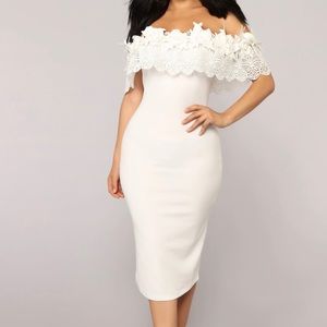 White off the shoulder dress